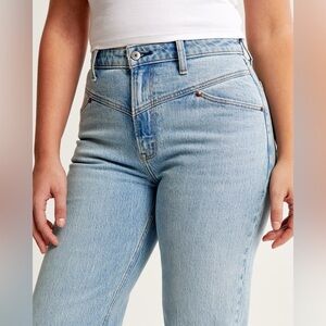 Abercrombie & Fitch The '90s Relaxed Jean High Rise Crop Raw Hem- W27 4R